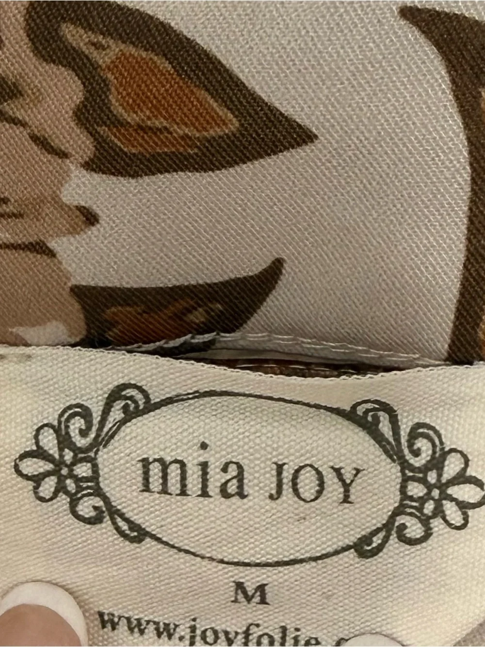 Neutral Floral Midi Skirt Romantic Cottagecore A-Line Skirt - Picture 9 of 12
